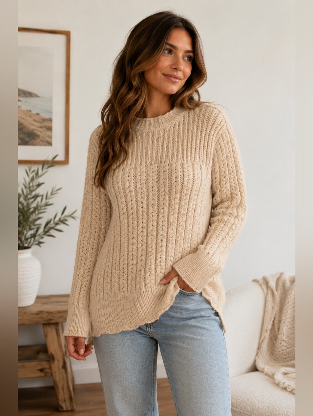 Shein cozy sweater size small p2p 18 stretches to 23